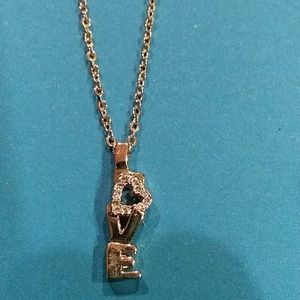 LOVE pendant necklace 16" chain